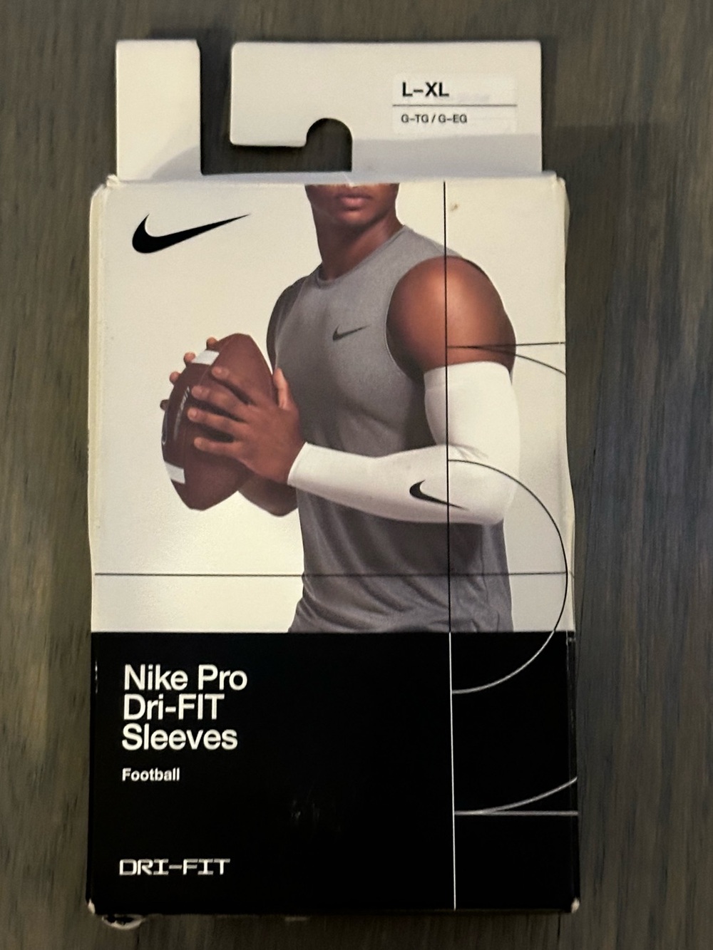 Nike Pro Dri-FIT 4.0 Football Arm Sleeves White L/XL NIB